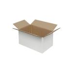 10x6x5 cm Pacco Bianco Cartone Singolo Ondulato
